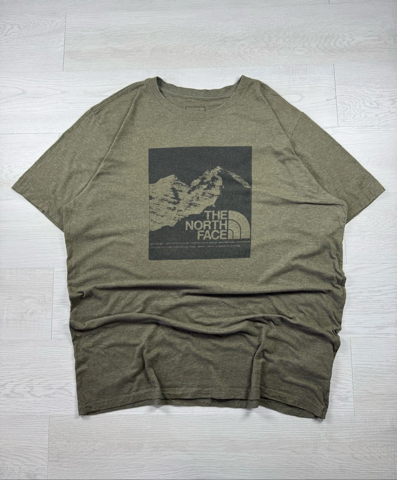 The North Face Mountain Graphic T-Shirt Olive XL Outdoor Hiking